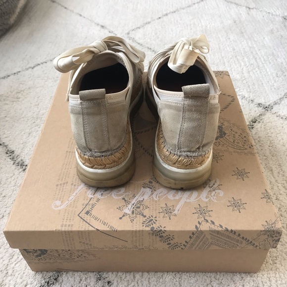 Free People Chapmin Espadrille Sneakers in Ivory Size 37 - Picture 2 of 11